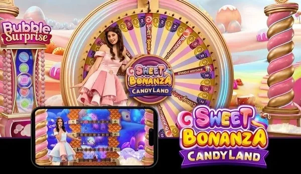 スイートボナンザキャンディランドのプレイ画面