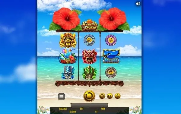 ハワイアンドリームのプレイ画面