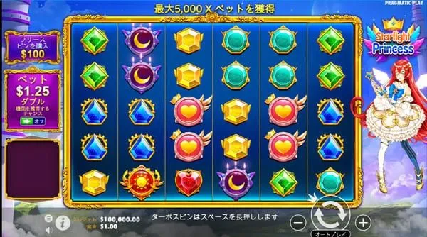 スターライトプリンセスのプレイ画面